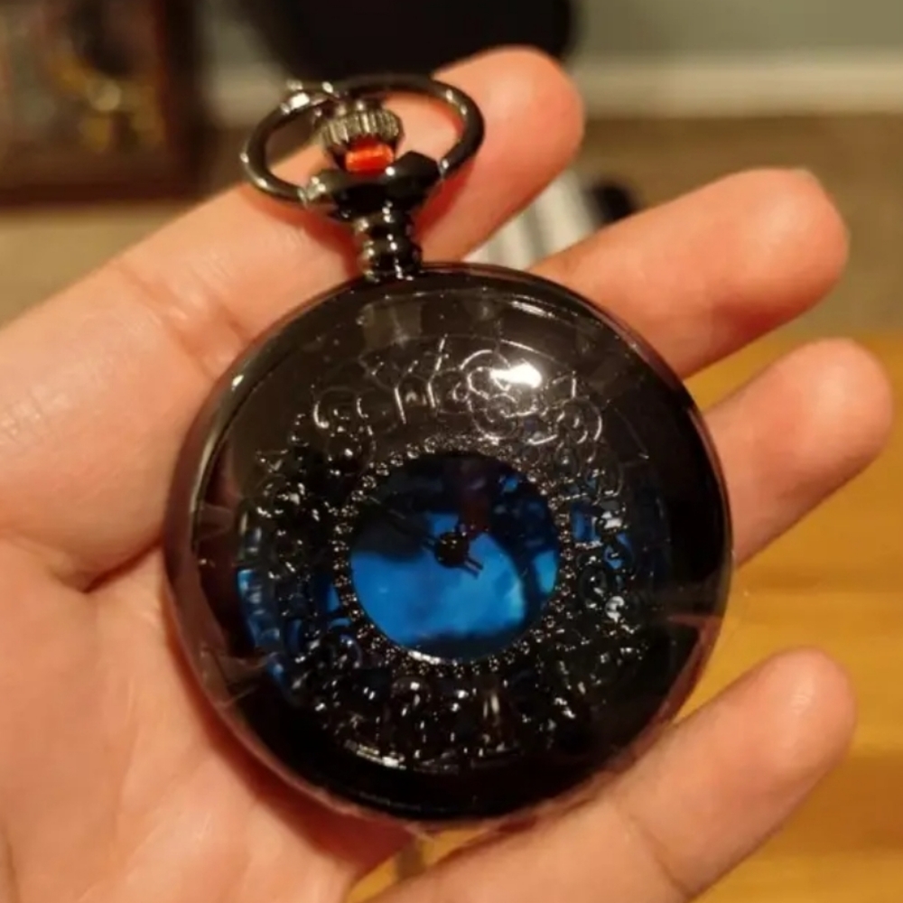 Starry sky Roman numeral Quartz Pocket Watch Necklace Chai…